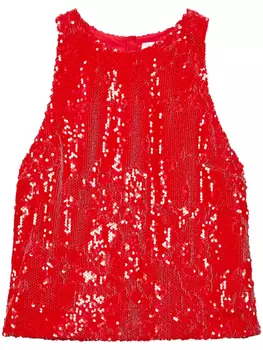 Топ с пайетками MSGM, красный