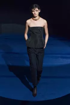 Топ с пеплумом ZARA, черный