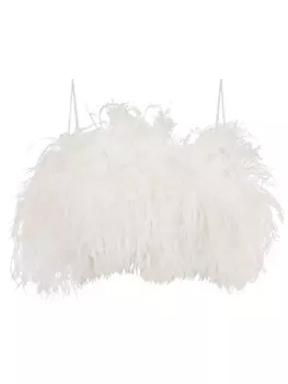 Топ с перьями Philosophy Di Lorenzo Serafini, белый