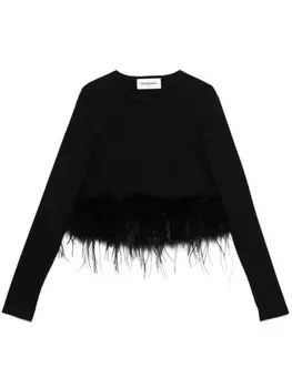 Топ с перьями Sonia Rykiel, черный