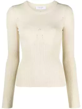 Топ с перфорацией Marine Serre, нейтральный