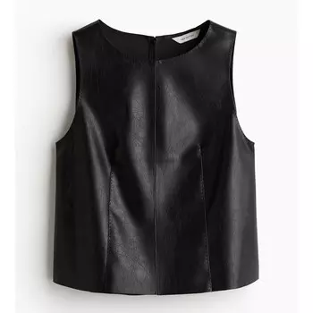 Топ с покрытием H&M A/W 2024, черный