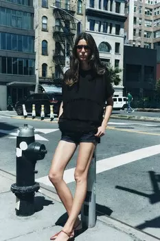 Топ с потертыми воланами ZARA, черный