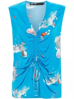 Топ с принтом Bimba y Lola, синий