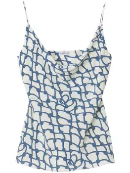 Топ с принтом Burberry, синий