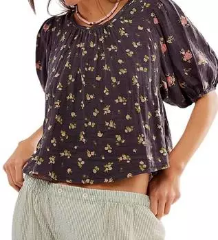 Топ с принтом Chloe в выбеленном черном комбинированном цвете Free People