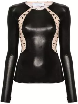 Топ с принтом Crescent Moon Marine Serre, черный