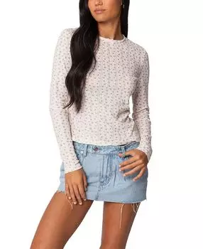 Топ с принтом «Emery» Edikted, слоновая кость/кремовый