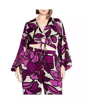 Топ с принтом Fiesta больших размеров CITY CHIC, мультиколор