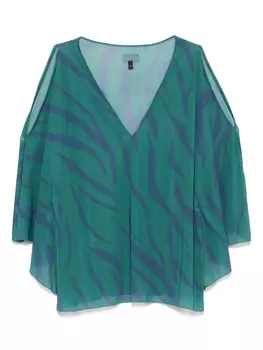 Топ с принтом Fisico, зеленый