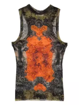 Топ с принтом Jean Paul Gaultier, черный