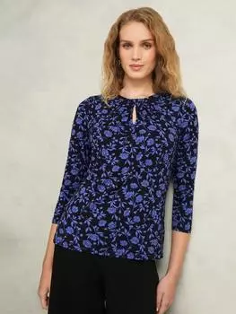 Топ с принтом julia ditsy Hobbs, цвет Navy Blue