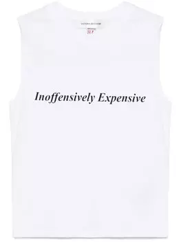 Топ с принтом-лозунгом Victoria Beckham, белый