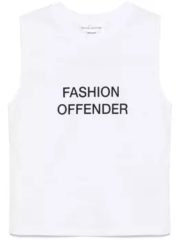 Топ с принтом-лозунгом Victoria Beckham, белый