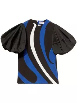 Топ с принтом Marmo от PUCCI, черный