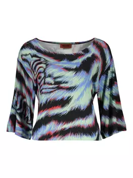 Топ с принтом Missoni, синий