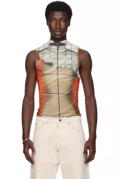 Топ с принтом огня Jean Paul Gaultier, мультиколор