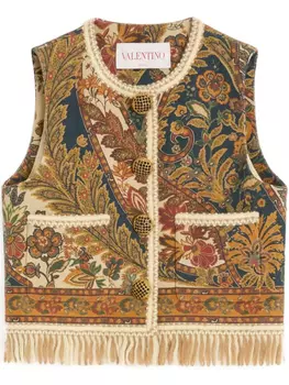 Топ с принтом пейсли Valentino Garavani, нейтральный