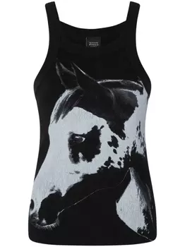 Топ с принтом PINKO, черный