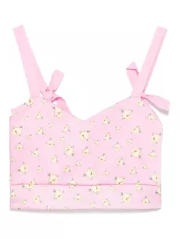 Топ с принтом роз Miss Grant Kids, розовый