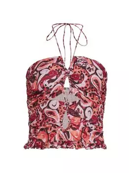 Топ с принтом Sevres из смесового шелка Magali Pascal