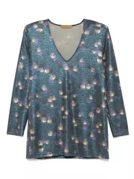 Топ с принтом Siyu, синий