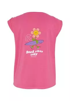 Топ с принтом спереди в стиле серфинг CHIEMSEE, цвет Fandango Pink