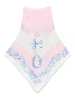 Топ с принтом Versace, розовый