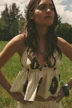 Топ с принтом ZARA, экру