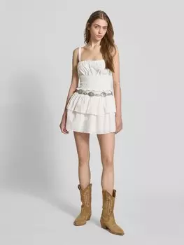 Топ с присборенными деталями Review, белый