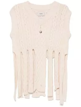 Топ с прорезями Coperni, нейтральный цвет