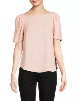 Топ с пышными рукавами Renee C., розовый