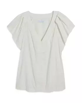 Топ с расклешенными рукавами Harbor Vineyard Vines, белый