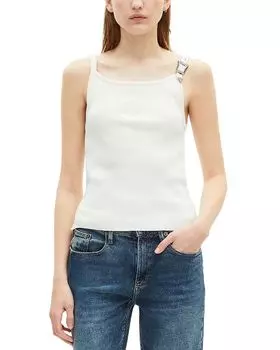 Топ с ремешком и пряжкой The Kooples, слоновая кость/кремовый