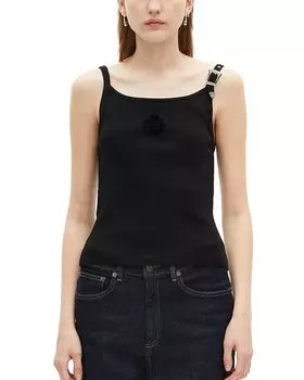 Топ с ремешком и пряжкой The Kooples, черный