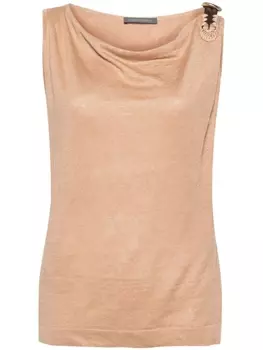 Топ с ремешком на плече Alberta Ferretti, бежевый