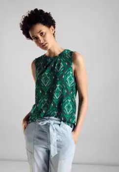 Топ с ремешком STREET ONE из мягкой смеси материалов, зеленый