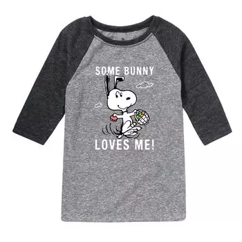 Топ с рисунком Peanuts Paste Some Bunny для мальчиков 8–20 лет реглан Licensed Character