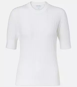 Топ с рубчиком Bottega Veneta, Chalk