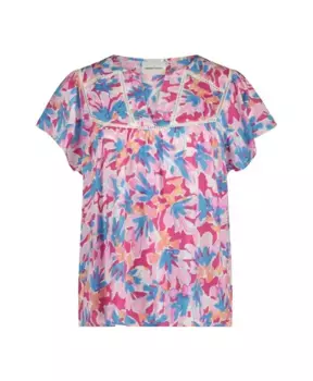 Топ с рукавами бабочками "kristy" Fabienne Chapot, мультиколор