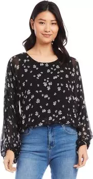 Топ с рукавами-фонариками Karen Kane, цвет Print