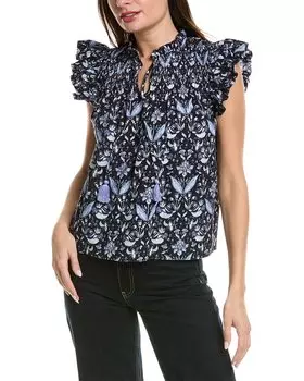 Топ с рукавами-крылышками от Sail to Sable, темно-синий