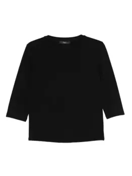 Топ с рукавами три четверти Weekend Max Mara, черный