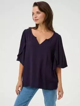 Топ с рукавами-тюльпанами от mona KAFFE, цвет Dawn Purple