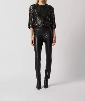 Топ с рукавом 3/4 в черном/золотом цвете Joseph Ribkoff