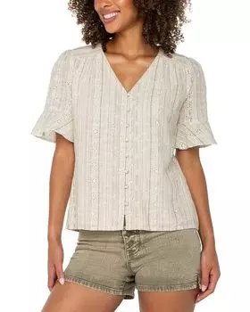 Топ с рукавом до локтя Liverpool Los Angeles, коричневый/бежевый