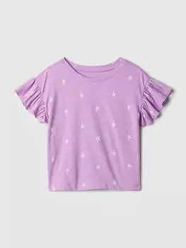 Топ с рюшами Gap, фиолетовый