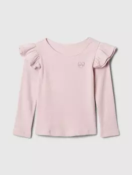 Топ с рюшами Gap, розовый