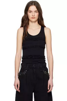 Топ с рюшами и оборками Simone Rocha, черный