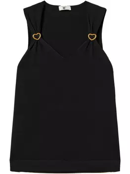 Топ с сердечками TWINSET, черный
